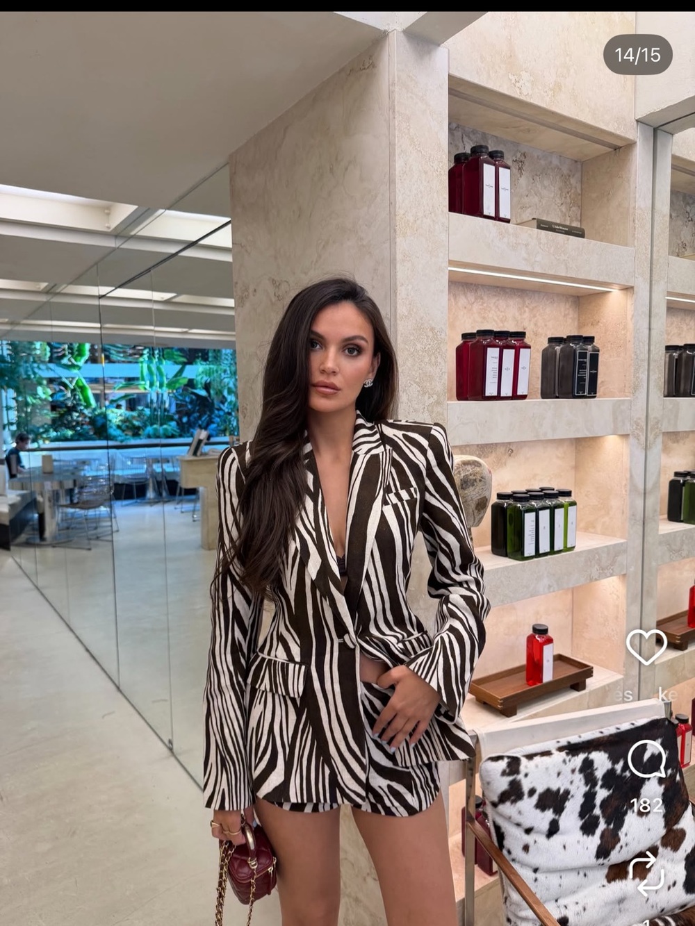 naked wardrobe Zebra Print Blazer